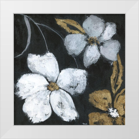 Moonlight Garden II White Modern Wood Framed Art Print by Tava Studios