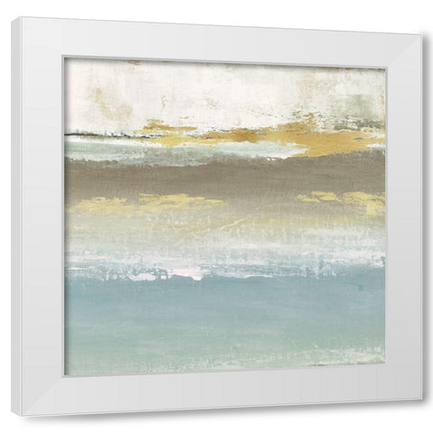 Soft Solace Detail White Modern Wood Framed Art Print by Tava Studios