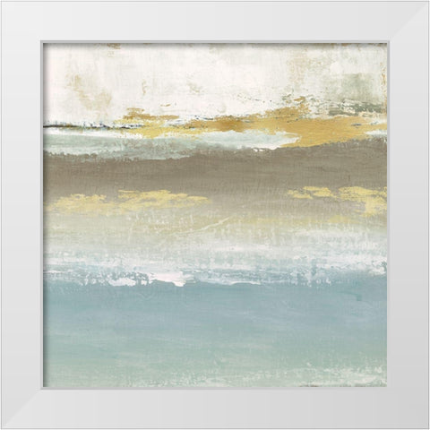 Soft Solace Detail White Modern Wood Framed Art Print by Tava Studios