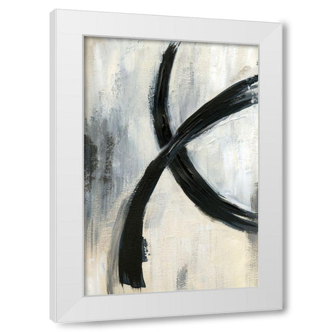 Abstract Rings I White Modern Wood Framed Art Print by Nan