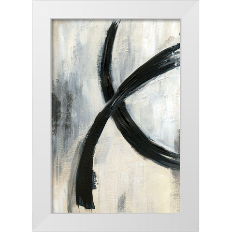 Abstract Rings I White Modern Wood Framed Art Print by Nan