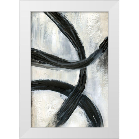 Abstract Rings II White Modern Wood Framed Art Print by Nan