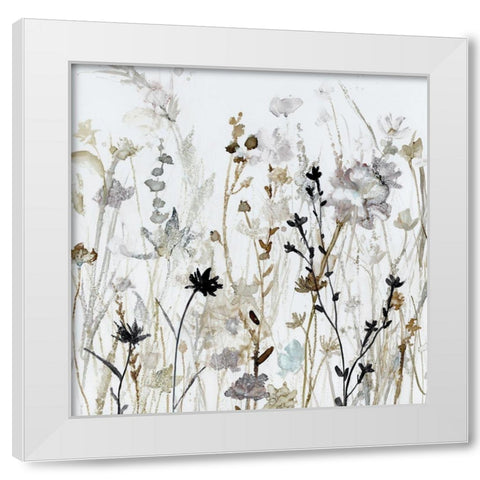 Wildflower Mist II White Modern Wood Framed Art Print by Robinson, Carol