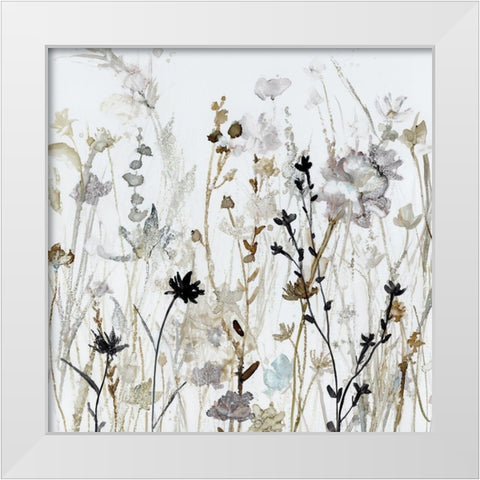 Wildflower Mist II White Modern Wood Framed Art Print by Robinson, Carol