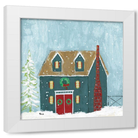 Ready For Christmas White Modern Wood Framed Art Print by Tava Studios