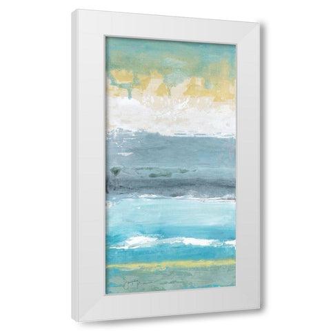 Beach Walk I White Modern Wood Framed Art Print by Tava Studios