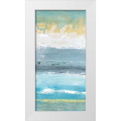Beach Walk I White Modern Wood Framed Art Print by Tava Studios