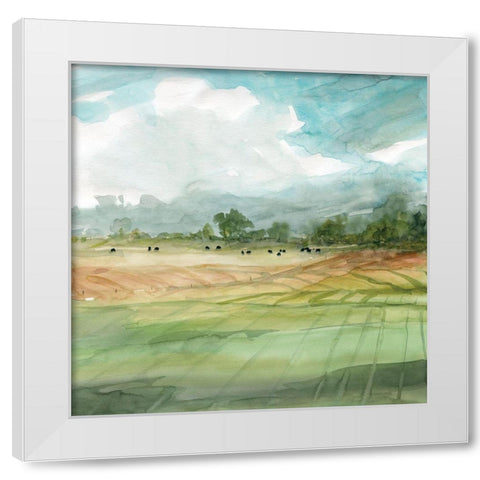 Morning Shadows White Modern Wood Framed Art Print by Robinson, Carol