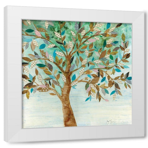 Magical Tree White Modern Wood Framed Art Print by Tava Studios