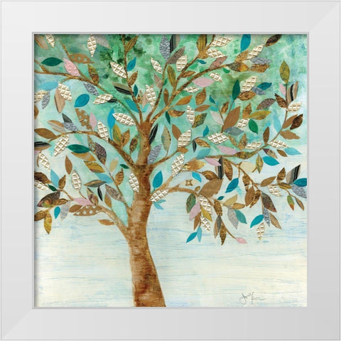 Magical Tree White Modern Wood Framed Art Print by Tava Studios