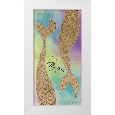 Mermaid Dream White Modern Wood Framed Art Print by Tava Studios