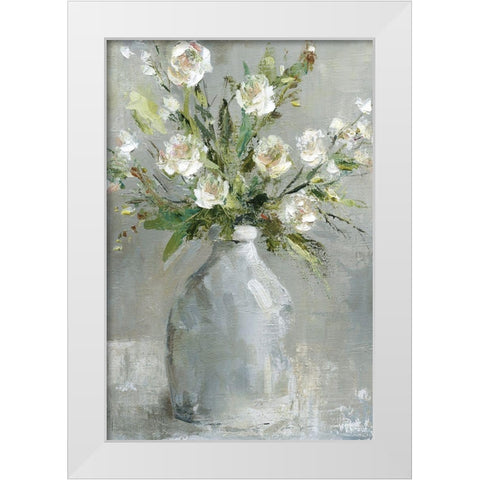 Country Bouquet White Modern Wood Framed Art Print by Robinson, Carol