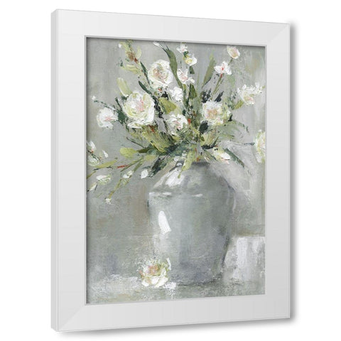 Country Bouquet White Modern Wood Framed Art Print by Robinson, Carol