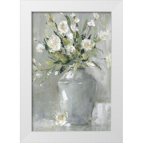 Country Bouquet White Modern Wood Framed Art Print by Robinson, Carol