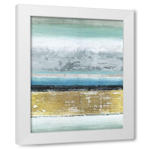Eclipse White Modern Wood Framed Art Print by Tava Studios