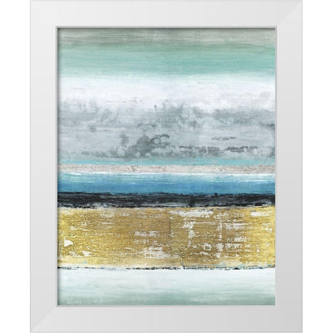 Eclipse White Modern Wood Framed Art Print by Tava Studios