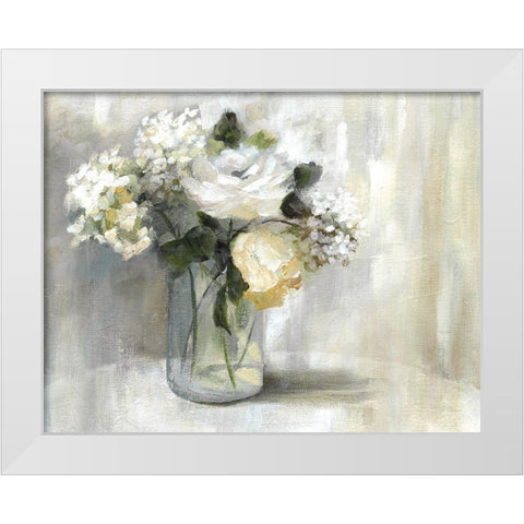 Summer Nuance White Modern Wood Framed Art Print by Nan
