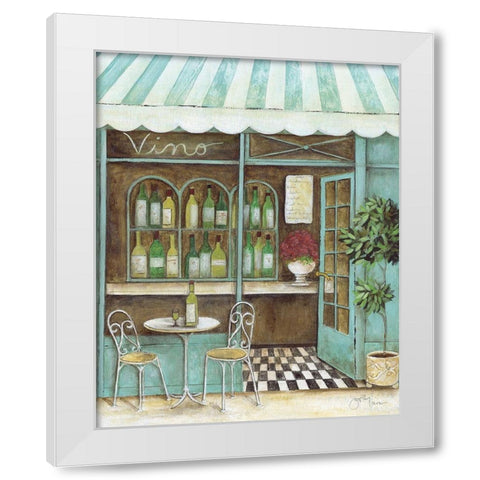 Vino White Modern Wood Framed Art Print by Tava Studios