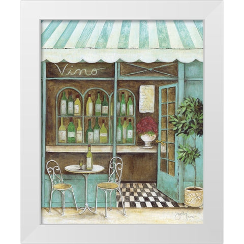 Vino White Modern Wood Framed Art Print by Tava Studios