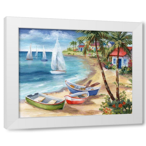 Antiqua Holiday White Modern Wood Framed Art Print by Nan