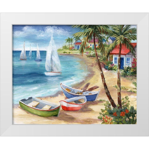 Antiqua Holiday White Modern Wood Framed Art Print by Nan