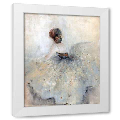 At A Glance White Modern Wood Framed Art Print by Tava Studios