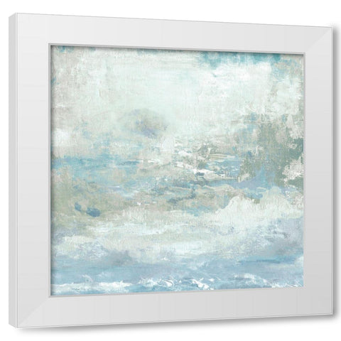 Cloudscape White Modern Wood Framed Art Print by Tava Studios
