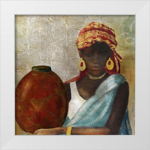 Beauty of Africa White Modern Wood Framed Art Print by Robinson, Carol