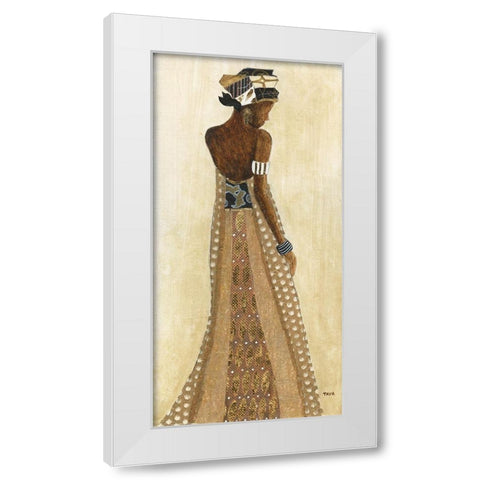 Holiday Dress I White Modern Wood Framed Art Print by Tava Studios