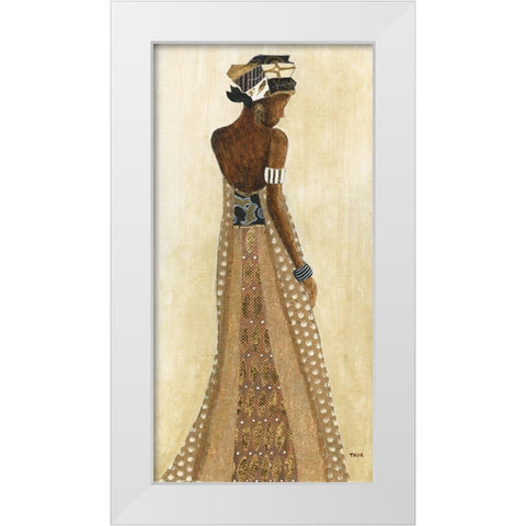 Holiday Dress I White Modern Wood Framed Art Print by Tava Studios