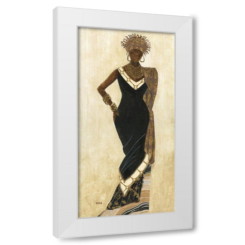Holiday Dress II White Modern Wood Framed Art Print by Tava Studios