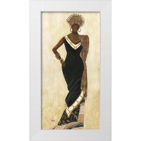 Holiday Dress II White Modern Wood Framed Art Print by Tava Studios
