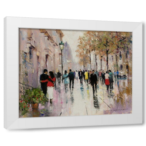 Paris Afternoon II White Modern Wood Framed Art Print by Orme, E. Anthony