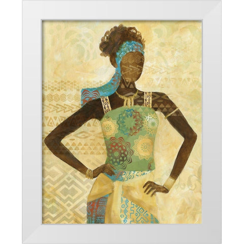 Tribal Vision White Modern Wood Framed Art Print by Nan