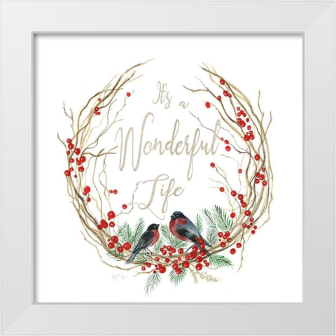 Its A Wonderful White Modern Wood Framed Art Print by Tava Studios