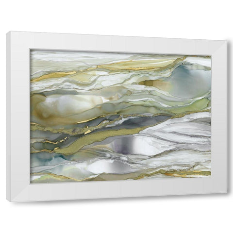 Marbled Glass I White Modern Wood Framed Art Print by Robinson, Carol