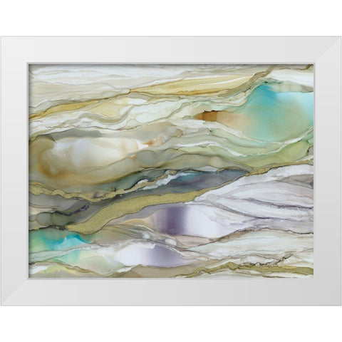 Marbled Glass III White Modern Wood Framed Art Print by Robinson, Carol