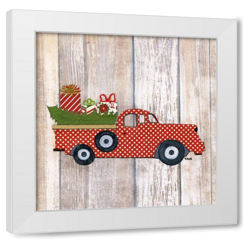 Classic Auto White Modern Wood Framed Art Print by Tava Studios