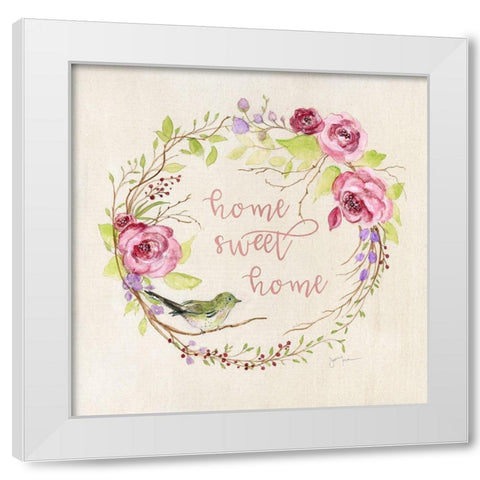 Spring Home White Modern Wood Framed Art Print by Tava Studios