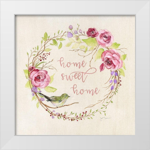 Spring Home White Modern Wood Framed Art Print by Tava Studios