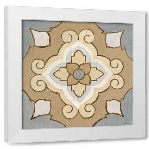 Mattonella I White Modern Wood Framed Art Print by Tava Studios