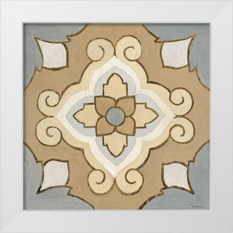 Mattonella I White Modern Wood Framed Art Print by Tava Studios