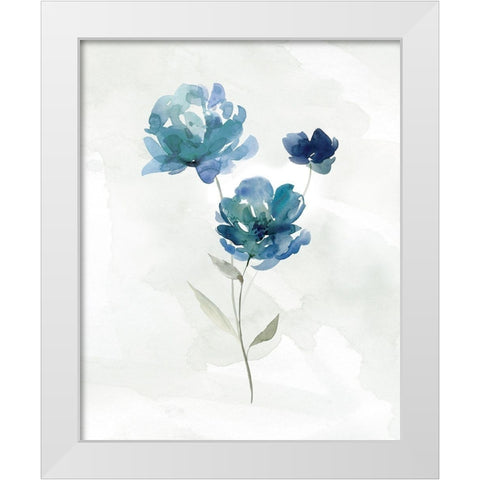 Blue Botanical I White Modern Wood Framed Art Print by Robinson, Carol