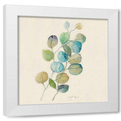 Eucalyptus I White Modern Wood Framed Art Print by Tava Studios
