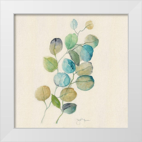 Eucalyptus I White Modern Wood Framed Art Print by Tava Studios
