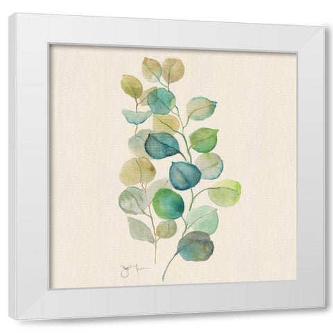 Eucalyptus II White Modern Wood Framed Art Print by Tava Studios