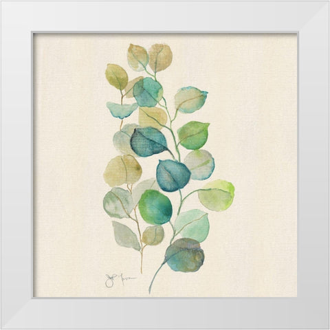 Eucalyptus II White Modern Wood Framed Art Print by Tava Studios