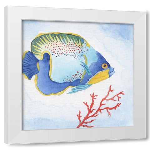 Galapagos Fish I White Modern Wood Framed Art Print by Tava Studios
