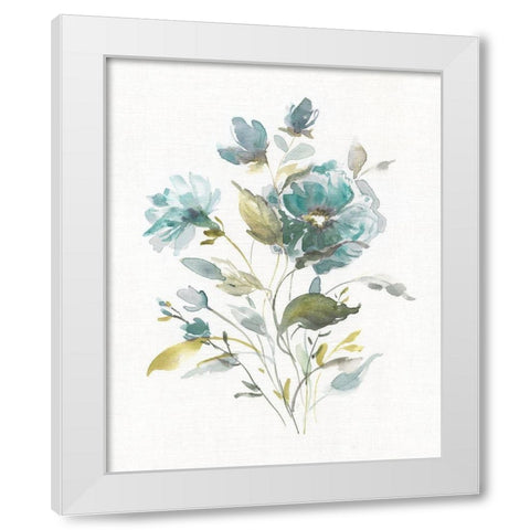 Linen Botanical I White Modern Wood Framed Art Print by Robinson, Carol