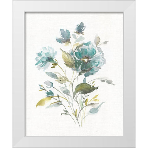 Linen Botanical I White Modern Wood Framed Art Print by Robinson, Carol
